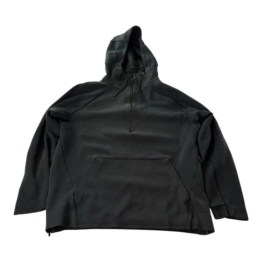 Nike Sportswear Tech Fleece Black Half Zip Hoodie Side Zip Men's Large